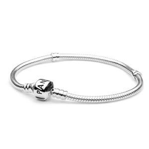 Pandora Moments Snake Chain Bracelet Barrel Clasp Sterling Silver 8 inches 🌸